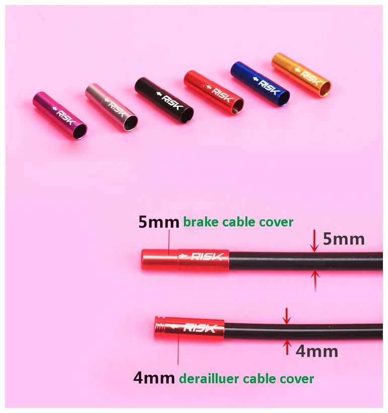 RISK 6 Pcs/set Road Bike MTB Hydraulic Disc Brake Wire Cable Line / Gear Shift 4mm 5mm Bicycle Brake Cable End Cap Cover Sets
RISK 6 Pcs/set Road Bike MTB Hydraulic Disc Brake Wire Cable Line / Gear Shift 4mm 5mm Bicycle Brake Cable End Cap Cover Sets