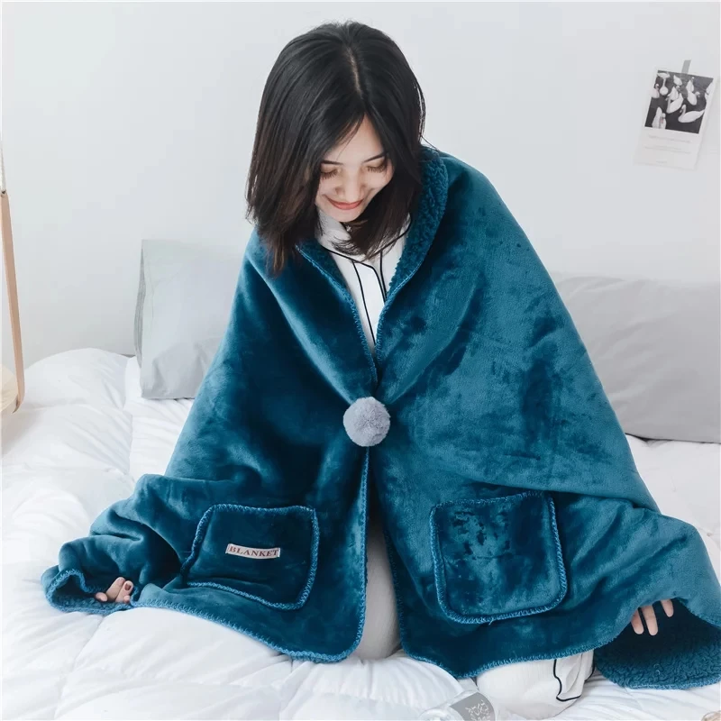 Super Soft Velvet Plush Wearable Fleece Blanket With Pockets Thick Warm Winter Throw scarf on Sofa Bed Plane Travel Blankets
Super Soft Velvet Plush Wearable Fleece Blanket With Pockets Thick Warm Winter Throw scarf on Sofa Bed Plane Travel Blankets