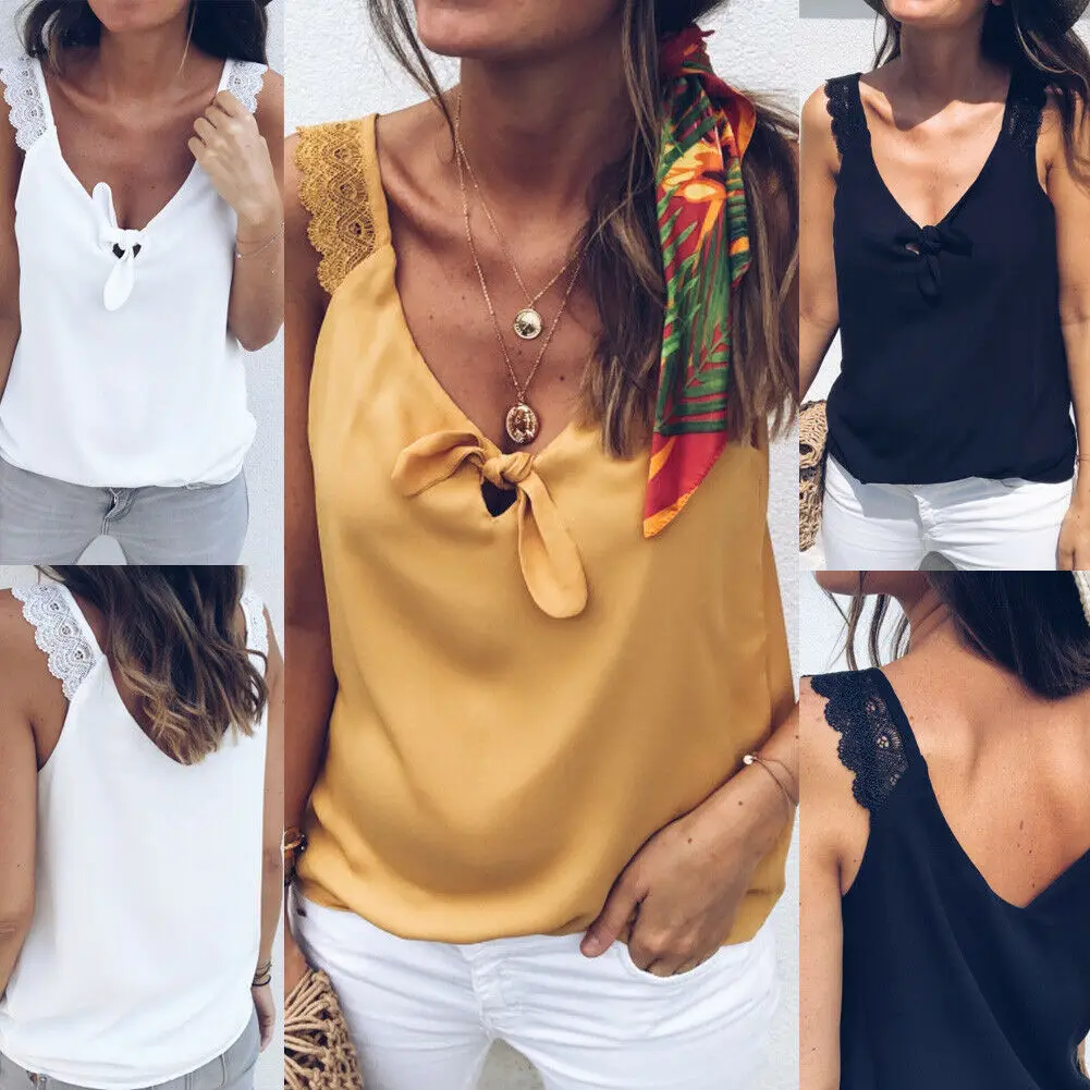 Women's Ladies Fashion V-Neck Vest Polyester Summer Loose Casual Sleeveless Tank T-Shirt Tops Blouse
Women's Ladies Fashion V-Neck Vest Polyester Summer Loose Casual Sleeveless Tank T-Shirt Tops Blouse