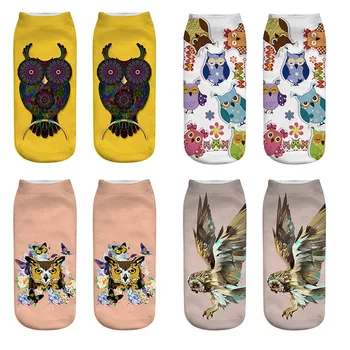 4 Pairs 3D Printing Women Men Owl Cat Wolf Animals Pattern Printed Short Socks Children Cotton Creative Novelty Funny Low socks
4 Pairs 3D Printing Women Men Owl Cat Wolf Animals Pattern Printed Short Socks Children Cotton Creative Novelty Funny Low socks