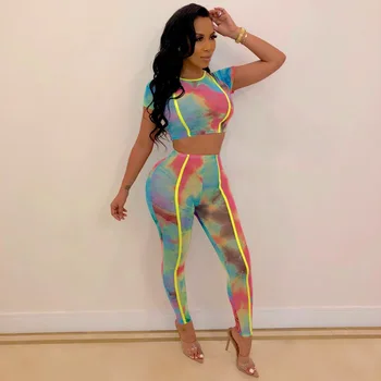 Casual Print Women Pants Set Short Sleeve Crop Top Skinny Long Pants Two Pieces Women Set 2 Pieces Set Tracksuit
Casual Print Women Pants Set Short Sleeve Crop Top Skinny Long Pants Two Pieces Women Set 2 Pieces Set Tracksuit
