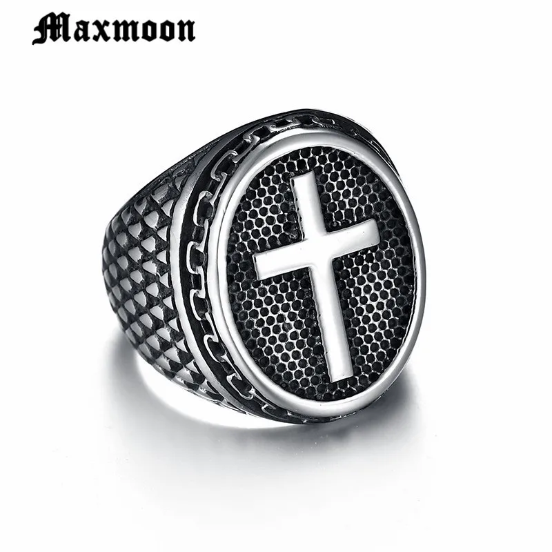Maxmoon Knight Templar Crusaders Logo Mens Signet Rings Cross Titanium Steel Medieval Anel Masculino Jewelry For Gifts Size 7-13
Maxmoon Knight Templar Crusaders Logo Mens Signet Rings Cross Titanium Steel Medieval Anel Masculino Jewelry For Gifts Size 7-13