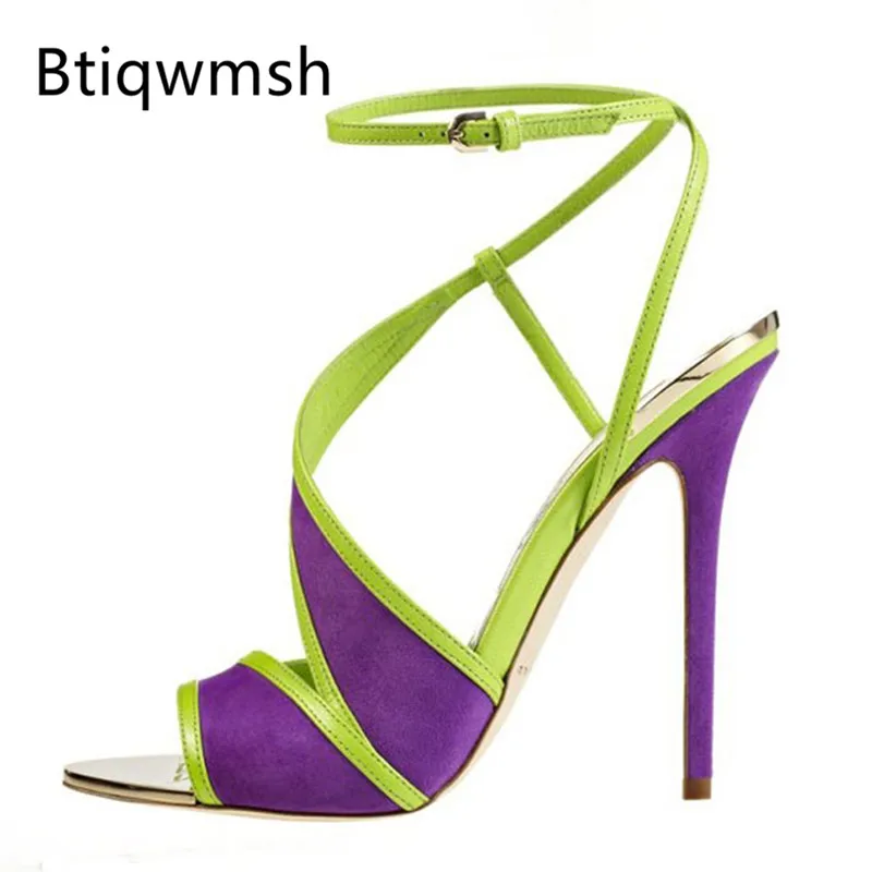 2019 Sexy Purple Gladiator Sandals Women Peep Toe Mixed Color High Heel Shoes Woman Fashion Party Shoes
2019 Sexy Purple Gladiator Sandals Women Peep Toe Mixed Color High Heel Shoes Woman Fashion Party Shoes