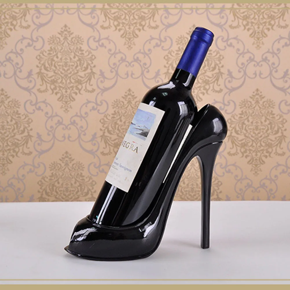 Image High Heel Shoe Wine Bottle Holder Wine Rack Curl Wine Holder BAR Accessories Wholesale
