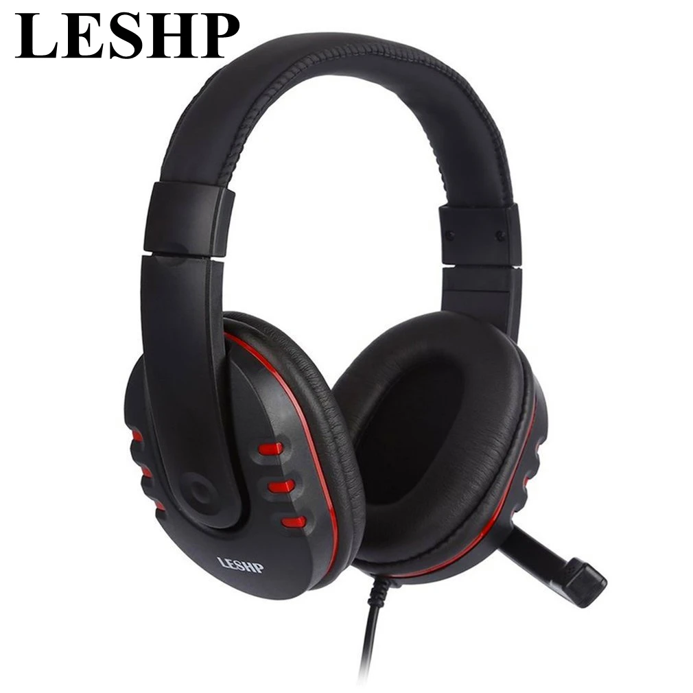 LESHP Laptop PC Computer Wired Headphone Stereo Music Gaming Headband Headset With Microphone Mic Earphone 3.5mm Jack
LESHP Laptop PC Computer Wired Headphone Stereo Music Gaming Headband Headset With Microphone Mic Earphone 3.5mm Jack