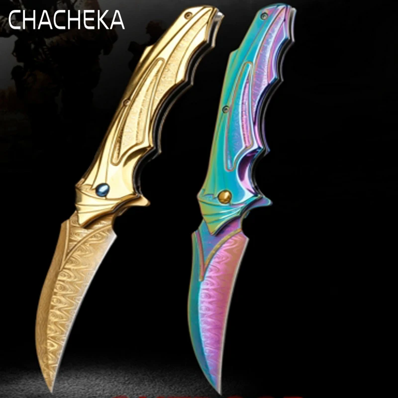 5Cr15Mov Stainless Steel Colorful Damascus Pattern Outdoor Hunting Folding Knife Camping Jackknife Travel Survival EDC Tool Gift
5Cr15Mov Stainless Steel Colorful Damascus Pattern Outdoor Hunting Folding Knife Camping Jackknife Travel Survival EDC Tool Gift