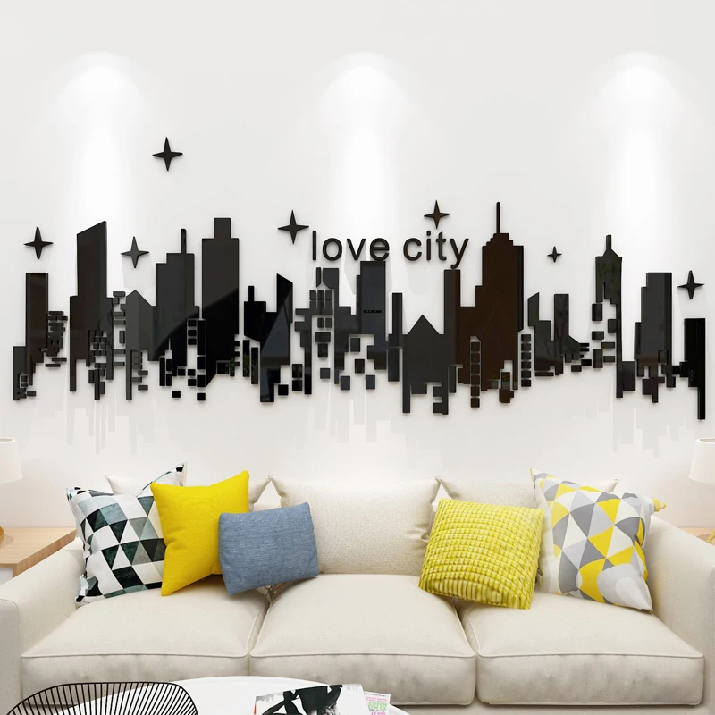 Romantic city silhouette creative trend decoration Living room bedroom bedside shop wall 3d self-adhesive acrylic wall sticker
Romantic city silhouette creative trend decoration Living room bedroom bedside shop wall 3d self-adhesive acrylic wall sticker