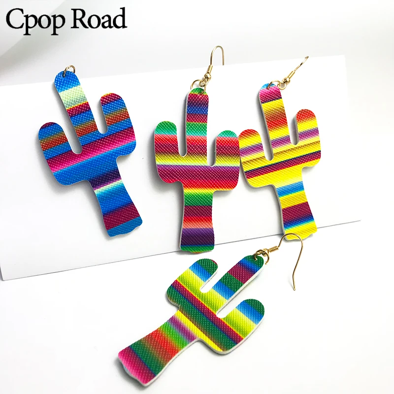 Cpop New Trendy Color Cactus PU Leather Earrings for Women Exaggeration Personality Statement Dangle Earrings Fashion Jewelry
Cpop New Trendy Color Cactus PU Leather Earrings for Women Exaggeration Personality Statement Dangle Earrings Fashion Jewelry