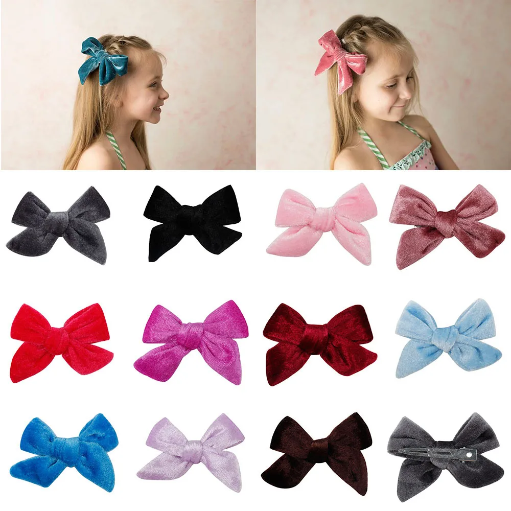 2 Pcs/lot 3.5'' Princess Solid Hair Bows For Girls Soft Velvet Hair Clips Handmade Bowknot Hairpins Headwear Hair Accessories
2 Pcs/lot 3.5'' Princess Solid Hair Bows For Girls Soft Velvet Hair Clips Handmade Bowknot Hairpins Headwear Hair Accessories