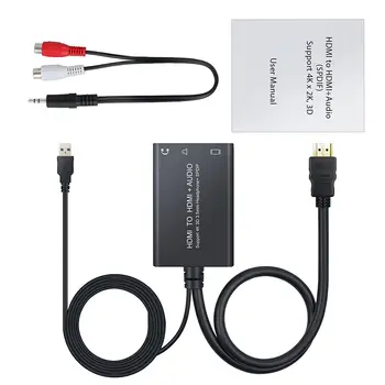 4K HDMI Audio Extractor HDMI to HDMI and Optical TOSLINK SPDIF+3.5mm Stereo Audio Extractor Splitter HDCP 1.4 DAC Digital to A
4K HDMI Audio Extractor HDMI to HDMI and Optical TOSLINK SPDIF+3.5mm Stereo Audio Extractor Splitter HDCP 1.4 DAC Digital to A