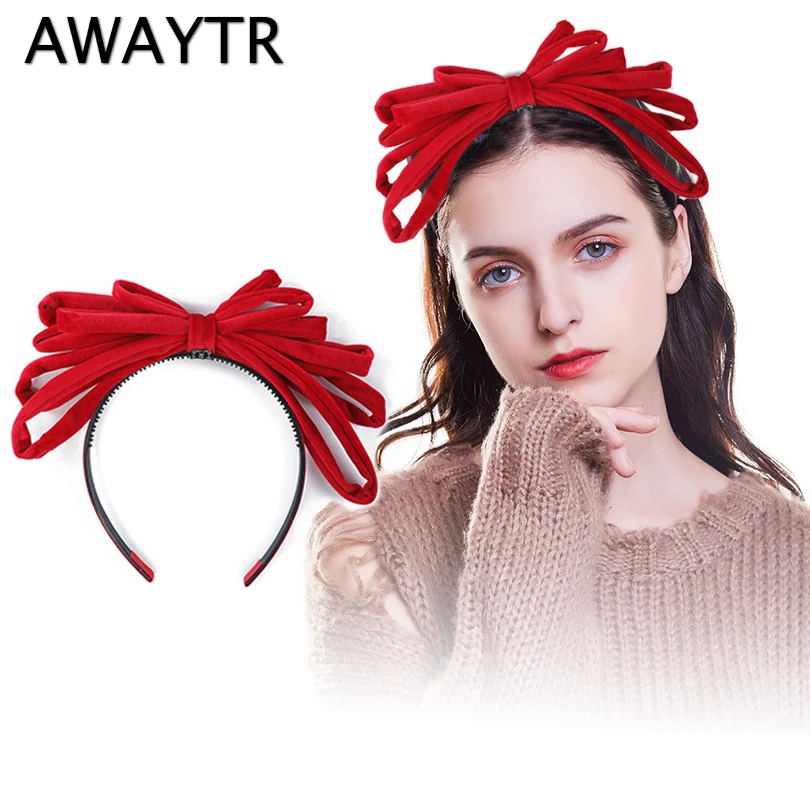 AWAYTR New Velvet Bezel Hairband for Women Fashion Rich Velvet Large Bow Headband With Teeth Girls Hair Accessories Headwear
AWAYTR New Velvet Bezel Hairband for Women Fashion Rich Velvet Large Bow Headband With Teeth Girls Hair Accessories Headwear