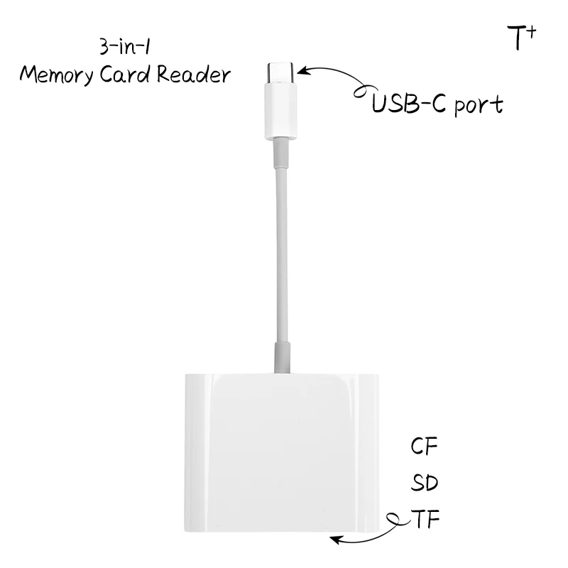 

3 in 1 USB C Card Reader Type C to CF SD TF Card Readers for Macbook Phone and USB-C Devices Super Speed USB-C 3.0 OTG