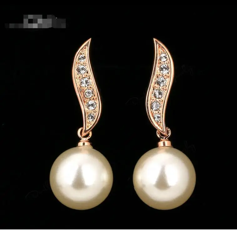 Free shipping hot sale Women Bridal Wedding Jewelry >>>Big Pearl Beads Vintage /Dangle Earrings 18KRGP Fashion For Women 
Free shipping hot sale Women Bridal Wedding Jewelry >>>Big Pearl Beads Vintage /Dangle Earrings 18KRGP Fashion For Women