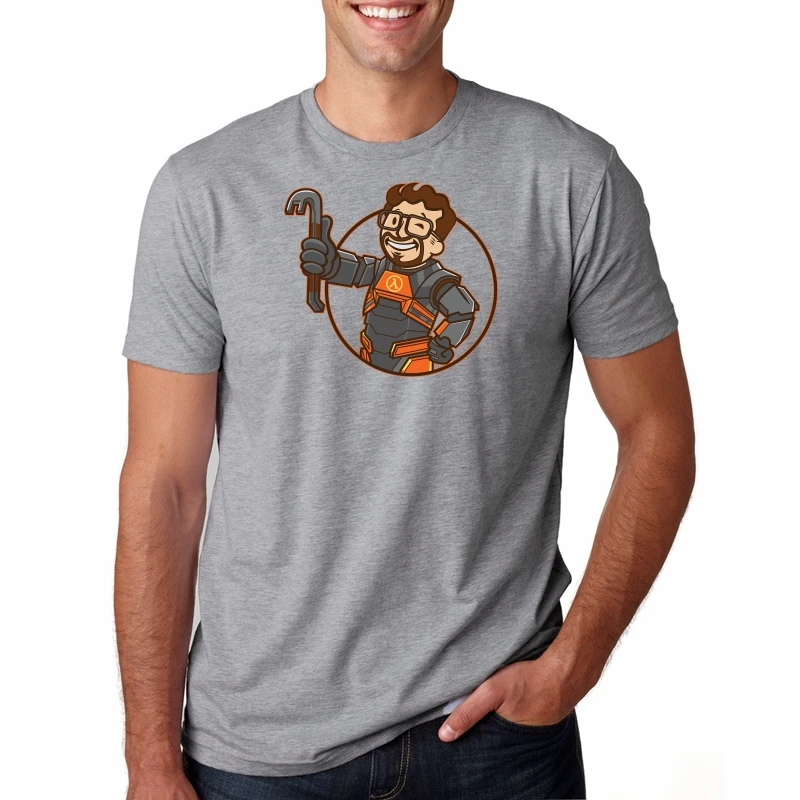Men's T Shirt Fallout Vault Boy Funny Crossover with Gordon Freeman Half Life Funny Gaming Tee
Men's T Shirt Fallout Vault Boy Funny Crossover with Gordon Freeman Half Life Funny Gaming Tee