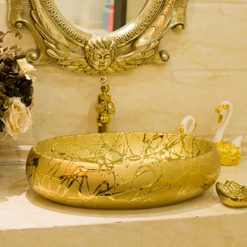 China Handmade Europe Vintage Style Oval Lavobo Ceramic wash basin Countertop oval gold carving ceramic wash basin
China Handmade Europe Vintage Style Oval Lavobo Ceramic wash basin Countertop oval gold carving ceramic wash basin