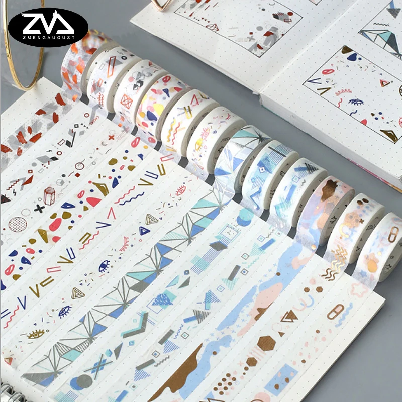 1.5cm*5m Hot stamping geometric Washi Tape DIY decoration for scrapbooking planner masking tape adhesive Sticker stationery
1.5cm*5m Hot stamping geometric Washi Tape DIY decoration for scrapbooking planner masking tape adhesive Sticker stationery