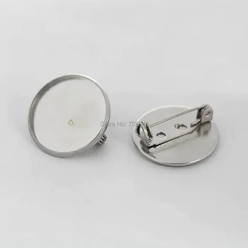20mm Blank Stainless Steel Brooches Pins Settings Round Bezel Pad tray Brooch Bases Glass Cabochons DIY Jewelry Findings
20mm Blank Stainless Steel Brooches Pins Settings Round Bezel Pad tray Brooch Bases Glass Cabochons DIY Jewelry Findings