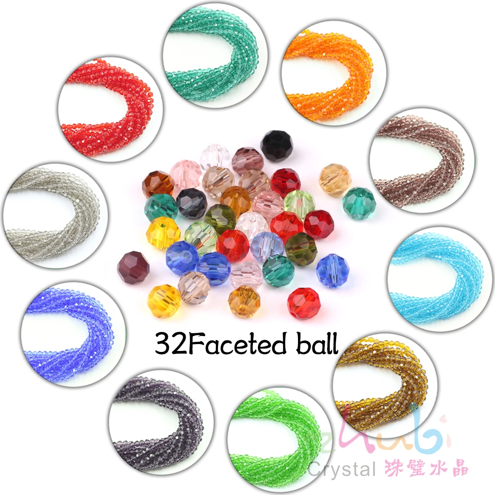 ZHUBI Faceted Glass Crystal Round Ball 2/3/4mm Charm Jewrlry DIY Making Crafts Material Supplier Accessories To Make Bracelets
ZHUBI Faceted Glass Crystal Round Ball 2/3/4mm Charm Jewrlry DIY Making Crafts Material Supplier Accessories To Make Bracelets
