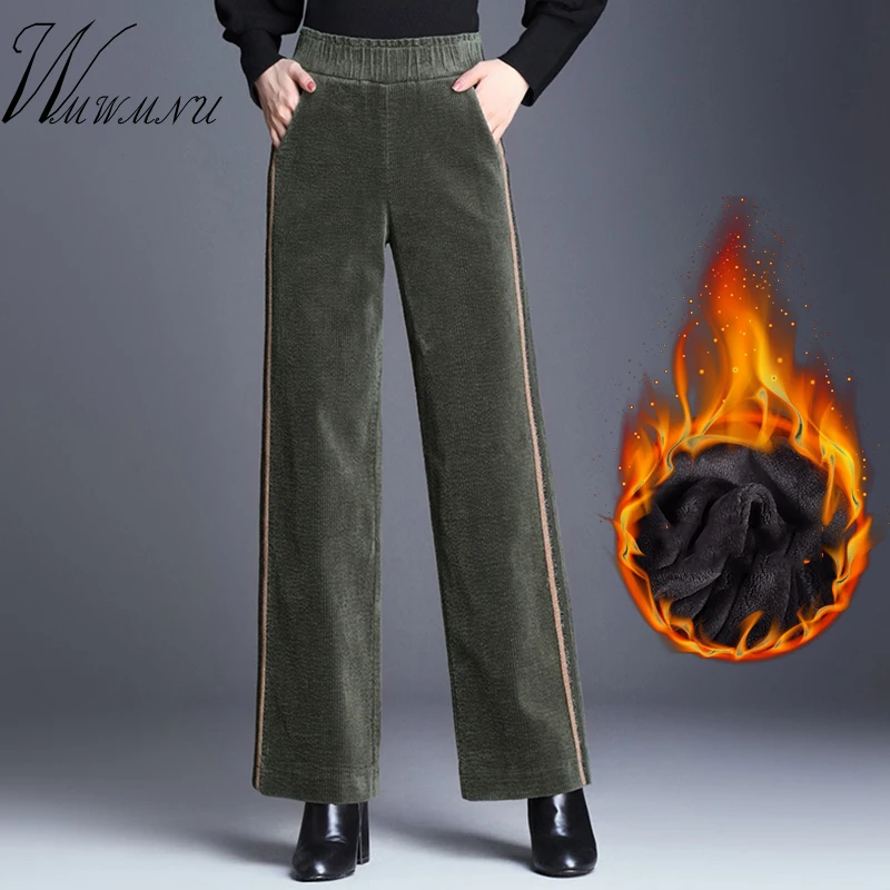 High Quality Corduroy Wide Leg Pants Femme 2018 Hot Sale Casual High Wasit Ankle-Length Pants Warm Autumn Winter Women Trousers
High Quality Corduroy Wide Leg Pants Femme 2018 Hot Sale Casual High Wasit Ankle-Length Pants Warm Autumn Winter Women Trousers