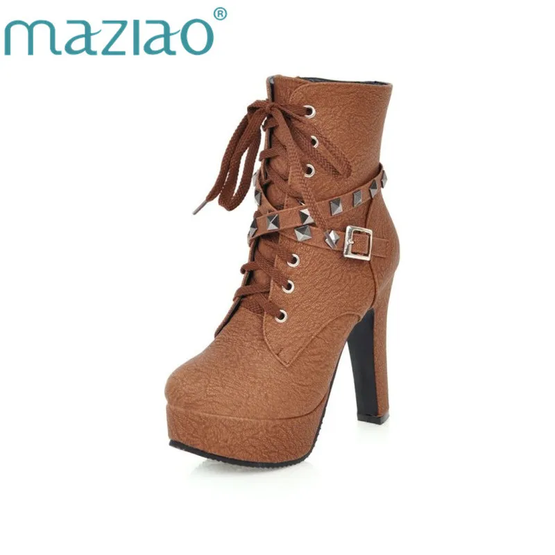 MAZIAO Women Shoes Women Boots Middle Calf Winter Shoes Plush Zipper Rivets High Heeled Casual Fashion Winter Shoes Size 32-47
MAZIAO Women Shoes Women Boots Middle Calf Winter Shoes Plush Zipper Rivets High Heeled Casual Fashion Winter Shoes Size 32-47