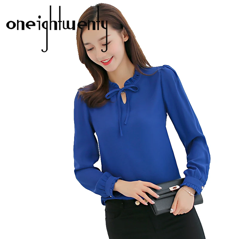 Women Blouses 2017 Casual Solid Chiffon Shirt Long Sleeve Peter Pan Collar Ruffles Blusas Femme Formal Work White Blouse 005
Women Blouses 2017 Casual Solid Chiffon Shirt Long Sleeve Peter Pan Collar Ruffles Blusas Femme Formal Work White Blouse 005