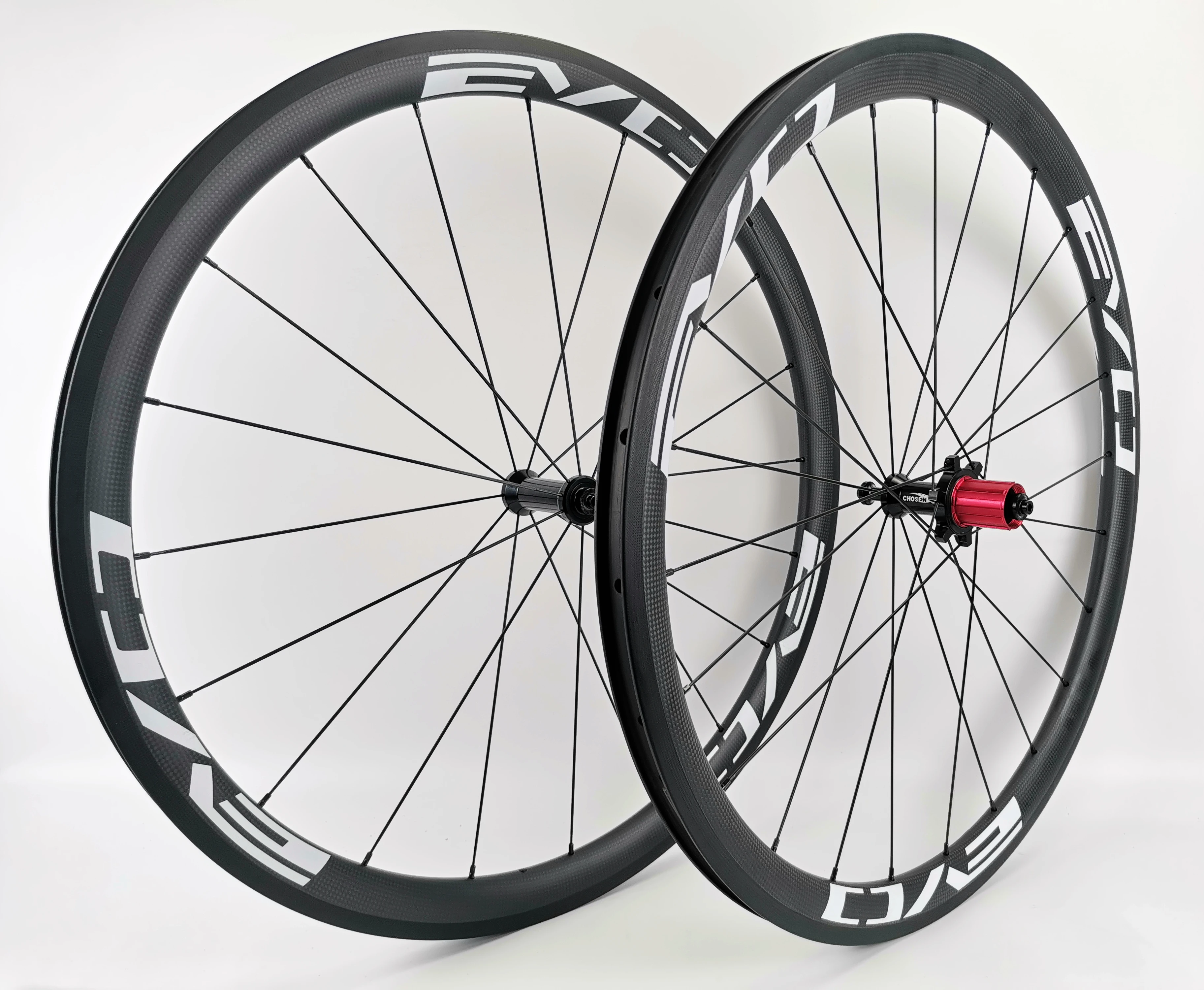 

EVO white decals 700C carbon wheels 38mm depth 25mm width clincher/Tubular Road bike carbon wheelset with 3k matte finish