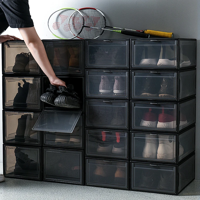 Stackable Thick Transparent Shoe Box Folding Flip Assembly Shoes Storage Box Dust Proof Water Proof Plastic Shoes Cabinet
Stackable Thick Transparent Shoe Box Folding Flip Assembly Shoes Storage Box Dust Proof Water Proof Plastic Shoes Cabinet