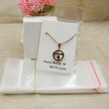 200PCS Paper Necklace/Pendent Cards+200PCS OPP Bags printed handmade with love Blank Jewelry Displays Cards
200PCS Paper Necklace/Pendent Cards+200PCS OPP Bags printed handmade with love Blank Jewelry Displays Cards