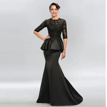 Tanpell Black Evening DressTrumpet Jewel Appliques Half Sleeves Women Floor Length Proom Party Long Mermaid Evening Gowns
Tanpell Black Evening DressTrumpet Jewel Appliques Half Sleeves Women Floor Length Proom Party Long Mermaid Evening Gowns