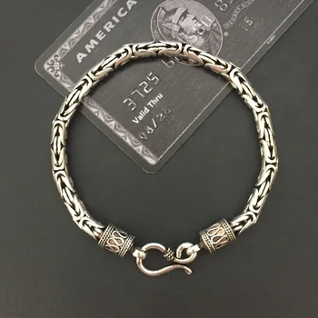 Solid ilver 925 Byzantine Chain Bracelet Men Vintage Simple Design Dia 5mm 100% Real 925 Sterling Silver Cool Mens Jewelry Gifts
Solid ilver 925 Byzantine Chain Bracelet Men Vintage Simple Design Dia 5mm 100% Real 925 Sterling Silver Cool Mens Jewelry Gifts
