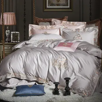 100% Egyptian Cotton Luxury Royal Bedding Set White Grey Green Blue Queen King Size Embroidery Quilt/Duvet Cover Bedsheet Set
100% Egyptian Cotton Luxury Royal Bedding Set White Grey Green Blue Queen King Size Embroidery Quilt/Duvet Cover Bedsheet Set