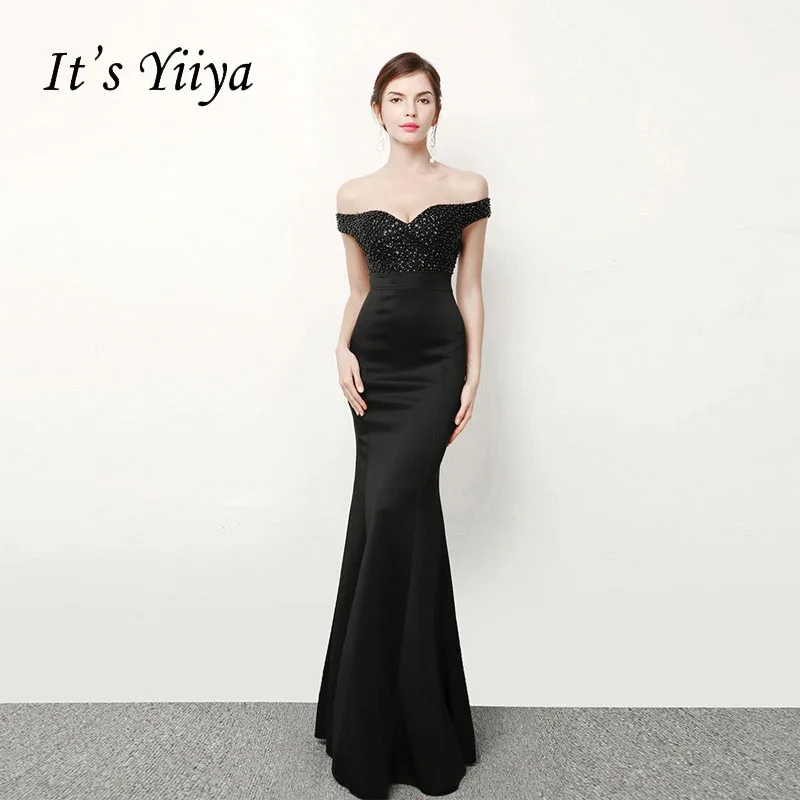 It's YiiYa new 2017 Boat Neck Sleeveless Mermaid Simple Black Beading Formal Dresses Floor Length Trumpet Evening Dress L150
It's YiiYa new 2017 Boat Neck Sleeveless Mermaid Simple Black Beading Formal Dresses Floor Length Trumpet Evening Dress L150
