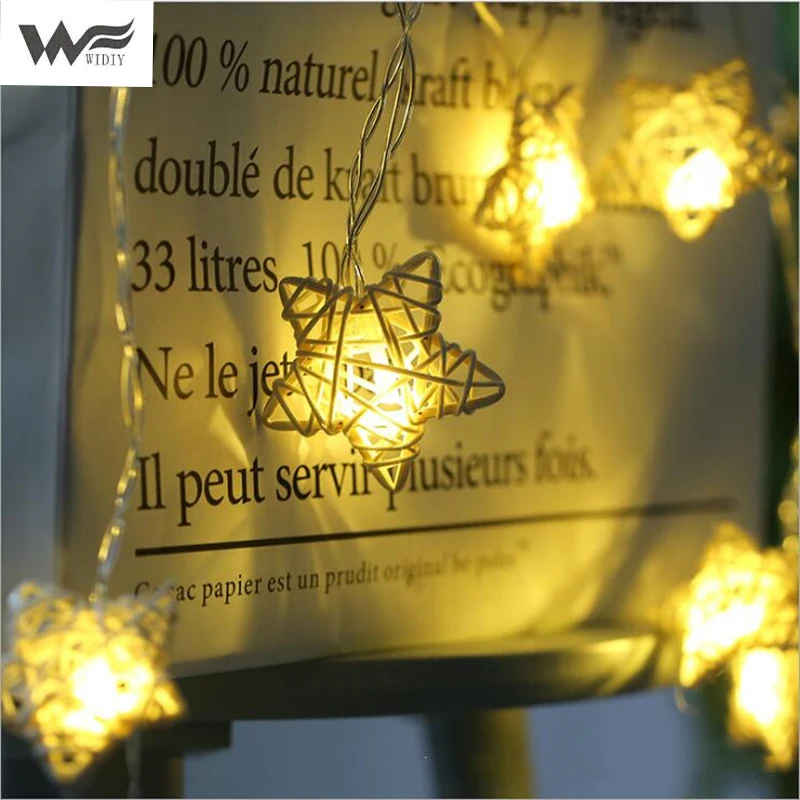 Night light handmade rattan five-pointed star lights string battery romantic decorative lights room layout girl heart
Night light handmade rattan five-pointed star lights string battery romantic decorative lights room layout girl heart