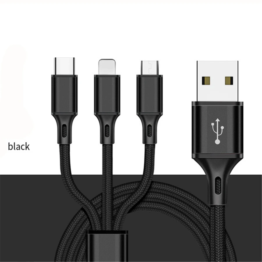 100 pcs USB Cable For iPhone Charging Charger 3 in 1 Micro USB Cable For Android USB Type C Mobile Phone Cables For Samsung
100 pcs USB Cable For iPhone Charging Charger 3 in 1 Micro USB Cable For Android USB Type C Mobile Phone Cables For Samsung