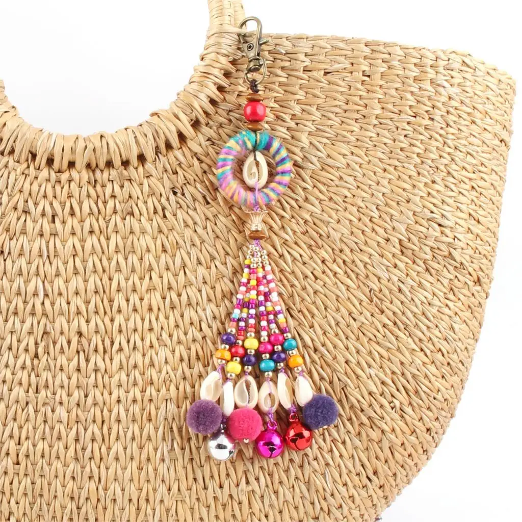 1Pc Vintage Beach Bohemian Shell Long Colored Beaded Pompom Ball Tassel Charm Keychain for Women Keyring Bag Trinket Wholesale
1Pc Vintage Beach Bohemian Shell Long Colored Beaded Pompom Ball Tassel Charm Keychain for Women Keyring Bag Trinket Wholesale