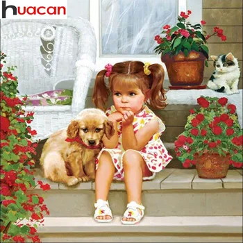 HUACAN 5D Diamond Painting Girl Full Square Diamond Mosaic Dog Diamond Embroidery Cross Stitch Scenic Resin Drill Wall Stickers
HUACAN 5D Diamond Painting Girl Full Square Diamond Mosaic Dog Diamond Embroidery Cross Stitch Scenic Resin Drill Wall Stickers