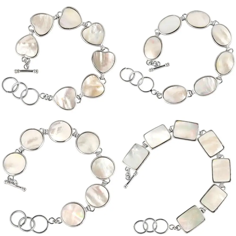 TUMBEELLUWA White Abalone Shell Sliver Plated Bracelet for Women ,Adjustable Link Bangle Assorted Shapes Fashion Jewelry
TUMBEELLUWA White Abalone Shell Sliver Plated Bracelet for Women ,Adjustable Link Bangle Assorted Shapes Fashion Jewelry