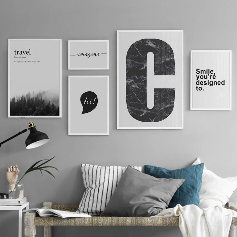 Minimalist Nordic Inspiring Letters Canvas Painting Black White Poster Print Wall Art Picture For Living Room Home Office Decor
Minimalist Nordic Inspiring Letters Canvas Painting Black White Poster Print Wall Art Picture For Living Room Home Office Decor