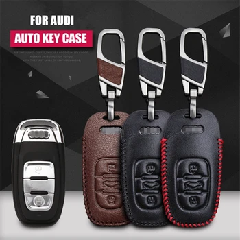 Fashion cow leather car key pack cover / key case holder shell keychain accessories for Audi A4L A6L A8L Q5 A7 A5
Fashion cow leather car key pack cover / key case holder shell keychain accessories for Audi A4L A6L A8L Q5 A7 A5