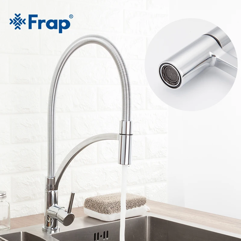 Frap Kitchen Faucet Brass and Stainless Steel Hot and Cold Water 360 Degree Rotation Tap Mixer Chrome Sink Faucets Deck Mounted
Frap Kitchen Faucet Brass and Stainless Steel Hot and Cold Water 360 Degree Rotation Tap Mixer Chrome Sink Faucets Deck Mounted