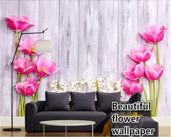 beibehang wallpaper 3d Papel de parede 3d custom romantic flower tulip wood plank wallpaper background wallpaper home decor
beibehang wallpaper 3d Papel de parede 3d custom romantic flower tulip wood plank wallpaper background wallpaper home decor