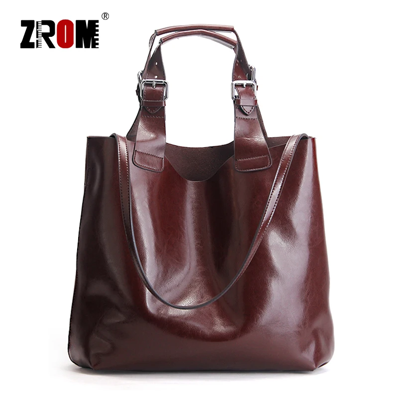 ZROM Real Genuine Leather Handbags Big Women Tote Bags Female Fashion Designer High Quality Office Ladies Shoulder Big Bag
ZROM Real Genuine Leather Handbags Big Women Tote Bags Female Fashion Designer High Quality Office Ladies Shoulder Big Bag
