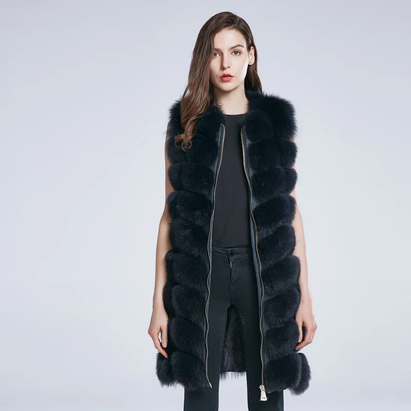Winter natural fox fur coat women's vest winter and autumn leather warm jacket 2018 new Fox fur stitching vest HFC-90C
Winter natural fox fur coat women's vest winter and autumn leather warm jacket 2018 new Fox fur stitching vest HFC-90C