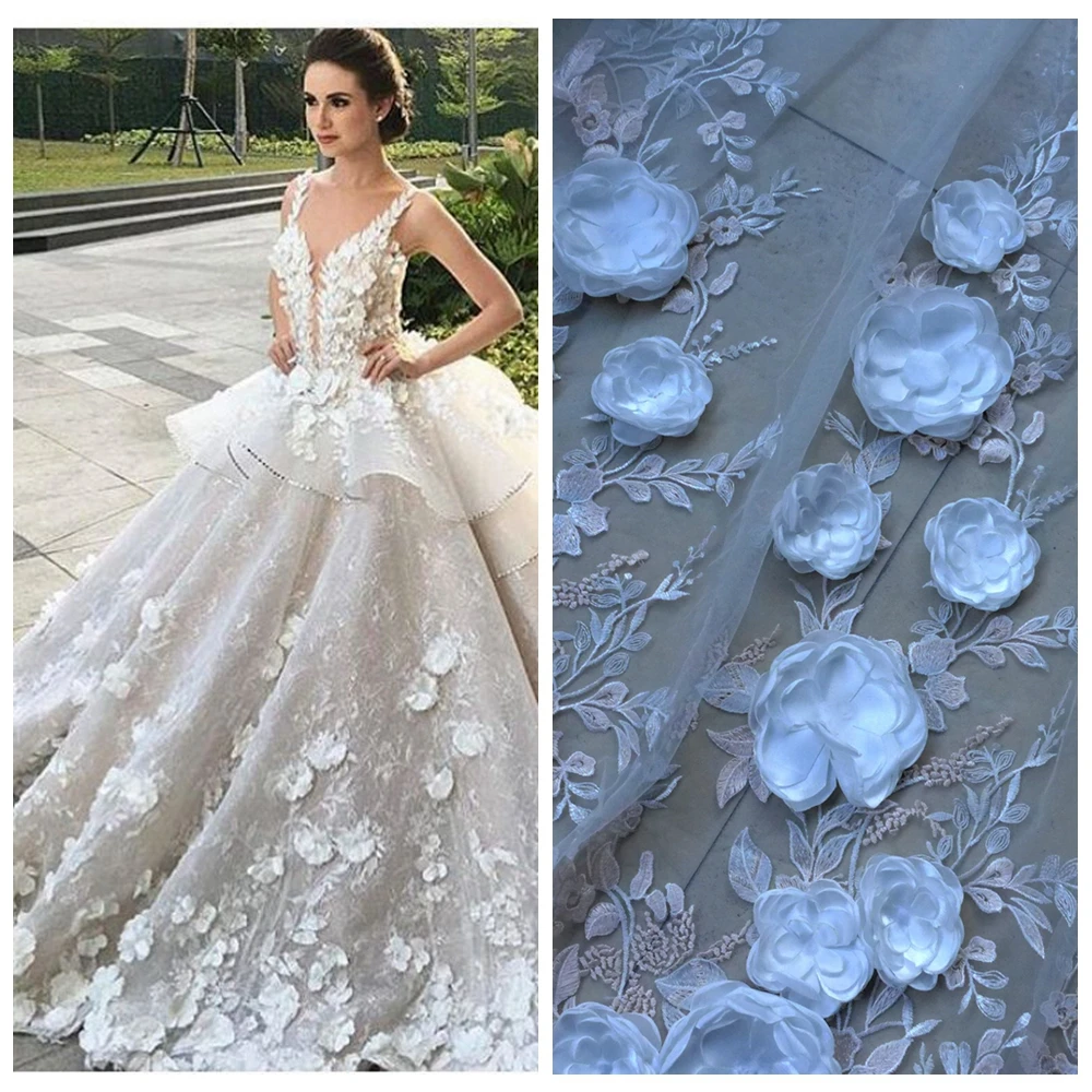 New off white 3D flwoers on pink white mixed embroidered fashion show wedding dress/evening dress lace fabric 130cm width 1 yard
New off white 3D flwoers on pink white mixed embroidered fashion show wedding dress/evening dress lace fabric 130cm width 1 yard