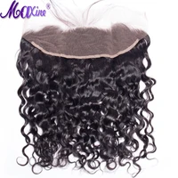 Maxien hair 13x4 Lace Frontal Brazilian Water Wave Ear to Ear Pre Plucked Frontal Closure With Baby Hair 100% Remy Human Hair image