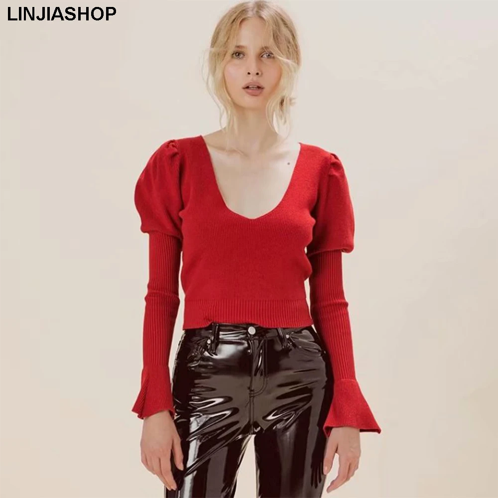 Linjiashop Prince Sleeve Tanks Casual V neck top women red knitted slim solid lantern sleeve veste femme mujer 2019 vestidos
Linjiashop Prince Sleeve Tanks Casual V neck top women red knitted slim solid lantern sleeve veste femme mujer 2019 vestidos