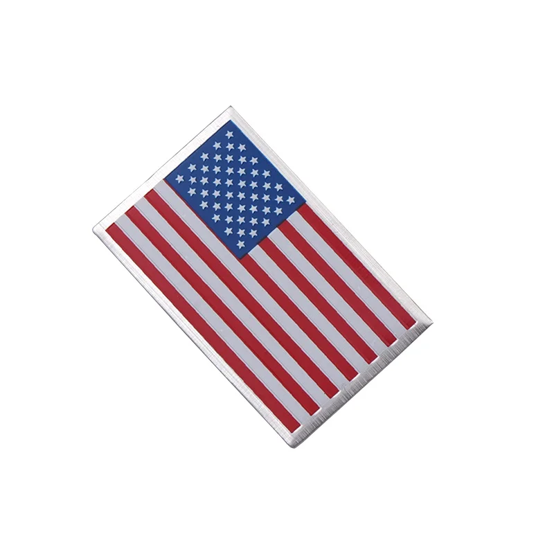 3D металлический сплав США Американский национальный флаг значок наклейка на