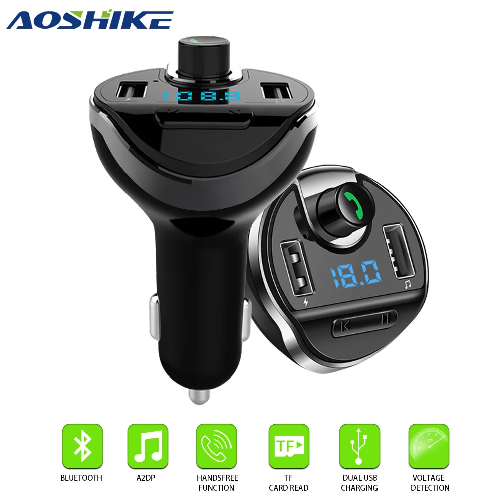 Aoshike FM Transmitter Bluetooth Wireless FM Modulator Radio Hands Free Car Kit Car MP3 Audio Player with USB Car Charger TF U
Aoshike FM Transmitter Bluetooth Wireless FM Modulator Radio Hands Free Car Kit Car MP3 Audio Player with USB Car Charger TF U