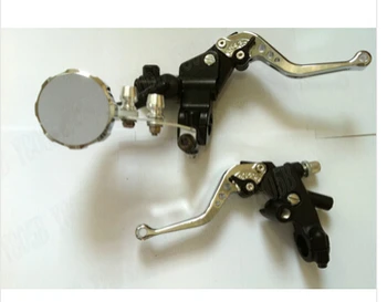 Brake Clutch Master Cylinder Set Kit Reservoir Lever Universal 7/8" Handlebar 22MM Handle Bar Chrome
Brake Clutch Master Cylinder Set Kit Reservoir Lever Universal 7/8" Handlebar 22MM Handle Bar Chrome