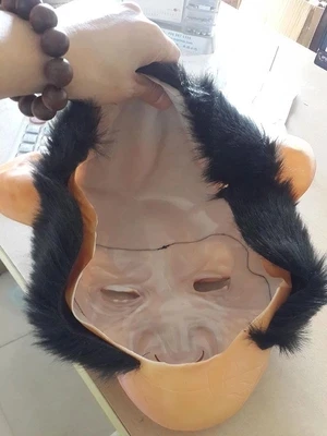 Забавная Реалистичная маска на все лицо обезьяны с Обезьянами для взрослых
